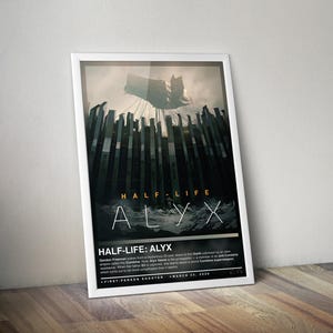 Half-Life Alyx Poster | Half-Life Print | Gaming Posters | 4 Colors | Gaming Decors | Video Game Posters | Gaming Gifts | Gaming Wall Art