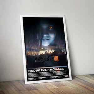Resident Evil 7 Poster | Resident Evil Print | Gaming Poster | 4 Colors | Gaming Decor | Video Game Poster | Gaming Gift | Gaming Wall Art