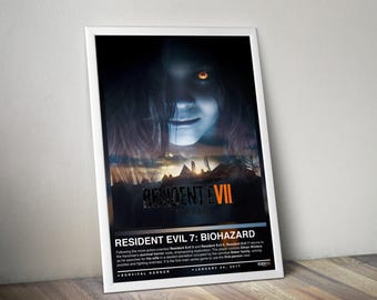 Resident Evil 7 Poster | Resident Evil Print | Gaming Poster | 4 Colors | Gaming Decor | Video Game Poster | Gaming Gift | Gaming Wall Art