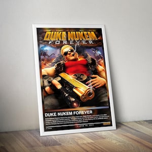 Duke Nukem Forever Poster Print | Duke Nukem Cover | Gaming Poster, 4 Colors, Gaming Decor, Video Game Poster, Gaming Gift, Video Game Print