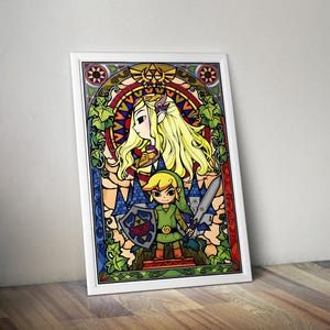 ゼルダの伝説 夢幻の砂時計 18 x 24 インチ ビデオゲーム ポスター