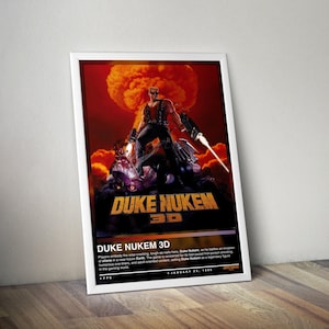 Duke Nukem 3D Poster Print | Duke Nukem Cover | Gaming Poster | 4 Colors | Gaming Decor | Video Game Poster | Gaming Gift | Video Game Print
