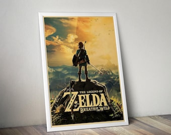 Zelda Poster | Legende von Zelda Drucke | Rollenspiel Poster | Videospiel Poster | Gaming Poster | Videospiel Drucke | Gaming-Geschenke