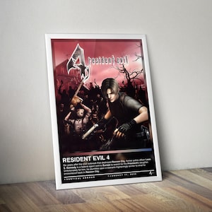 Resident Evil 4 Poster | Resident Evil Print | Gaming Poster | 4 Colors | Gaming Decor | Video Game Poster | Gaming Gift | Gaming Wall Art