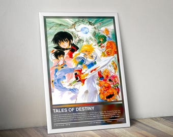 Tales of Destiny Poster Print | Gaming Cover | Gaming Poster | 4 Colors | Gaming Decor | Video Game Posters | Gaming Gift | Video Game Print