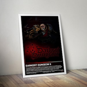 Darkest Dungeon 2 Poster | Darkest Dungeon Print | Gaming Poster | 4 Colors | Gaming Decor | Video Game Poster, Gaming Gift, Gaming Wall Art