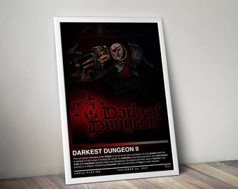Darkest Dungeon 2 Poster | Darkest Dungeon Druck | Gaming Poster | 4 Farben | Spiele Dekor | Videospiel Poster, Gaming Geschenk, Gaming Wandkunst