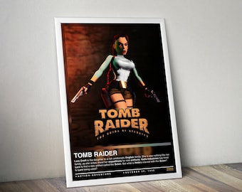 Impresión de póster de Tomb Raider / Impresión de póster de Tomb Raider / Póster de videojuegos / 4 colores / Decoración de videojuegos / Póster de videojuegos / Regalo de videojuegos / Arte de videojuegos