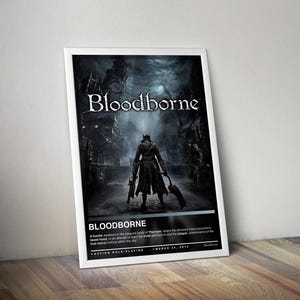 Bloodborne Poster Print | Bloodborne Cover | Gaming Poster | 4 Colors | Gaming Decor | Video Game Posters | Gaming Gifts | Video Game Prints