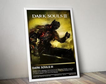 Dark Souls 3 Video Game Poster - Etsy Canada