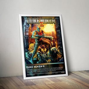 Duke Nukem 2 Poster Print | Duke Nukem Cover | Gaming Poster | 4 Colors | Gaming Decor | Video Game Poster | Gaming Gift | Video Game Print