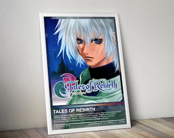 Tales of Rebirth Poster Print | Gaming Cover | Gaming Poster | 4 Colors | Gaming Decor | Video Game Posters | Gaming Gift | Video Game Print