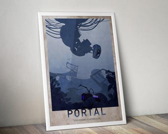 Portal 2 Poster | Portal Prints | Your Business Is Appreciated | Portal Chell Poster | Video Game Poster | Gaming Poster | Wall Decor Poster