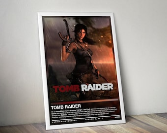 Impresión de póster de Tomb Raider / Impresión de póster de Tomb Raider / Póster de videojuegos / 4 colores / Decoración de videojuegos / Póster de videojuegos / Regalo de videojuegos / Arte de videojuegos