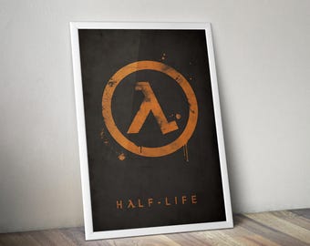 Half-Life Poster | Gaming Poster |  Half Life Prints | Video Game Posters | Half-Life Cover Poster | Wall Deocr Poster | Large Poster Prints