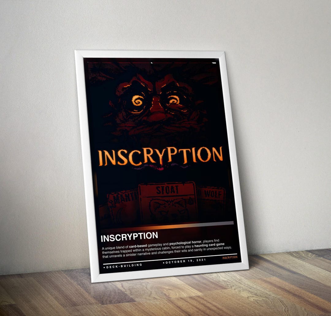 Inscryption Poster Print | Inscryption Cover | Gaming Poster | 4 Colors ...