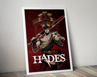 Hades Poster | Hades Prints | Zagreus Poster | Video Game Posters | Gaming Posters | Video Game Prints | Gaming Gifts | Wall Decor Posters
