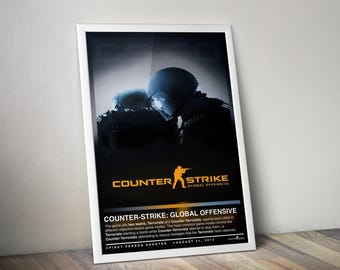 Counter Strike Global Offensive Poster | Counter Strike Poster | 4 Farben | Gaming Dekor | Videospiel Poster | Gaming Geschenk | Gaming Wandkunst