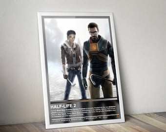Half-Life 2 Poster | Half-Life Print | Gaming Posters | 4 Colors | Gaming Decors | Video Game Posters | Gaming Gifts | Video Game Prints