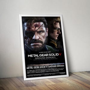 Metal Gear Solid V Ground Zeroes Poster | Gaming Poster | 4 Color | Gaming Decors | Video Game Posters | Gaming Gifts | Video Game Prints