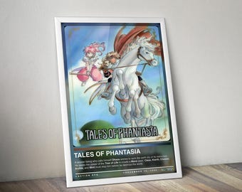 Tales of Phantasia Poster Print | Gaming Cover | Gaming Poster | 4 Colors | Gaming Decor | Video Game Poster | Gaming Gift, Video Game Print