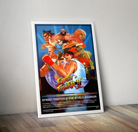 Street Fighter 2 Poster | Street Fighter Print | Gaming Poster | 4