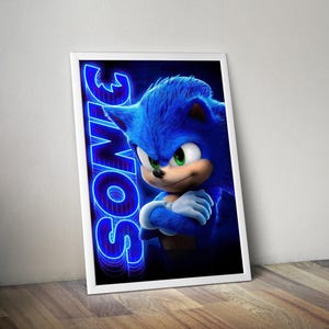 Sonic the Hedgehog Poster | Gaming Poster | Sonic Prints | Video Game Posters | Large Poster Prints | Wall Decor Posters | Gaming Gifts