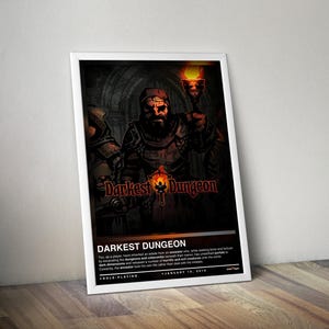Darkest Dungeon Poster | Darkest Dungeon Print | Gaming Poster | 4 Colors | Gaming Decor | Video Game Poster | Gaming Gift | Gaming Wall Art