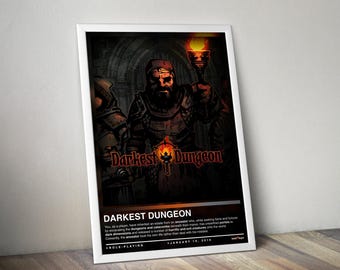 Darkest Dungeon Poster | Darkest Dungeon Druck | Gaming Poster | 4 Farben | Gaming Dekor | Videospiel Poster | Gaming Geschenk | Gaming Wandkunst