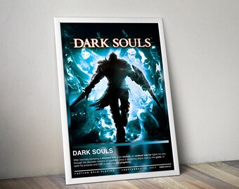 Dark Souls Poster Print | Dark Souls Cover | Gaming Poster | 4 Colors | Gaming Decor | Video Game Poster | Gaming Gift | Video Game Print