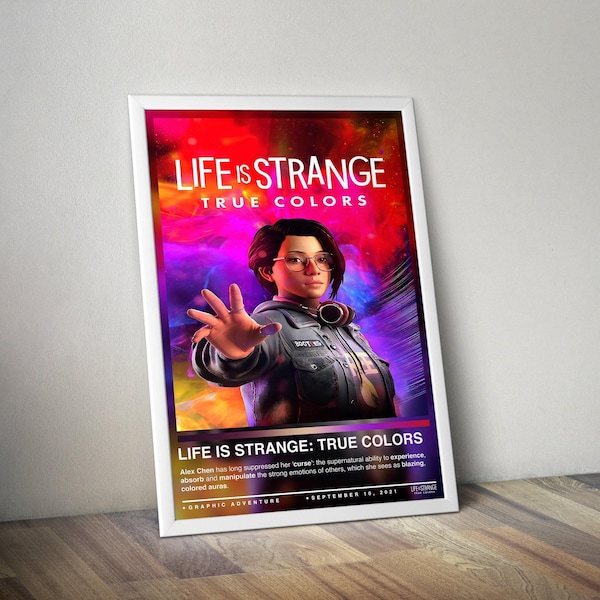 Life is Strange True Colors Poster Print | Life is Strange Cover | Gaming Poster | 4 Colors | Gaming Decor, Video Game Poster, Gaming Gift