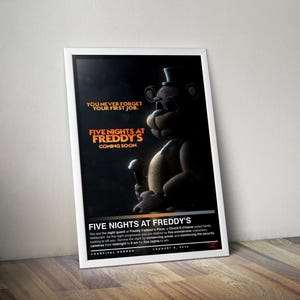 Five Nights at Freddy&#39;s Poster Print | Gaming Posters | 4 Colors | Gaming Decors | Video Game Posters | Gaming Gifts | Video Game Prints