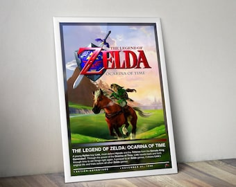 ゼルダの伝説 時のオカリナ ポスター 60cm × 90cm ゼルダの伝説 時のオカリナ 18 x 24 インチ ビデオゲーム ポスター