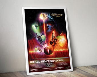 The Legend of Dragoon Poster Print | Gaming Posters | 4 Colors | Gaming Decors | Video Game Posters | Gaming Gifts | Video Game Prints