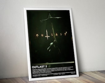 Outlast 2 Poster Print | Outlast Cover | Gaming Posters | 4 Colors | Gaming Decors | Video Game Posters | Gaming Gifts | Video Game Prints