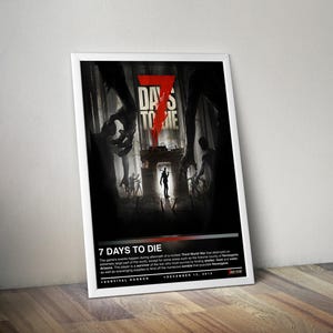 Póster de 7 días para morir / Póster de videojuegos / 4 colores / Decoración de videojuegos / Póster de videojuegos / Regalo de videojuegos / Impresión de videojuegos / Portada de videojuegos