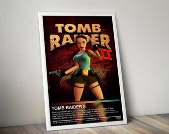 Impresión de póster de Tomb Raider 2 / Impresión de póster de Tomb Raider / Póster de videojuegos / 4 colores / Decoración de videojuegos / Póster de videojuegos, Regalo de videojuegos, Arte de videojuegos