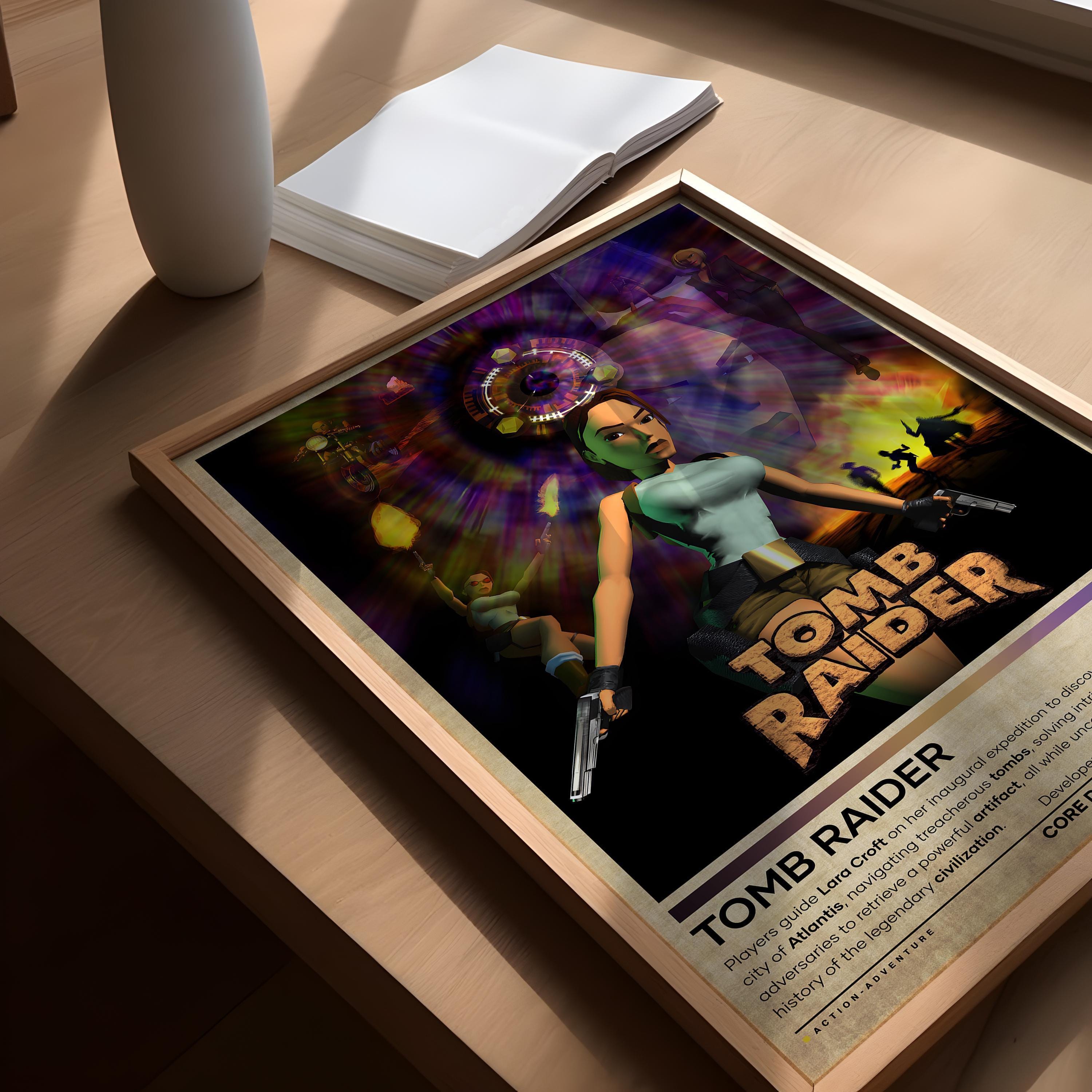 Tomb Raider 1996 Poster | Video Game Poster | 4 Colors | High