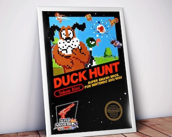 Duck Hunt Poster | Video Game Poster | High Quality Matte Print | Retro NES Gaming Wall Art | Classic Arcade Decor | Gamer Gifts