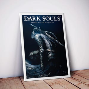Dark Souls Poster | Videospiel Poster | Hochwertiger Mattdruck | Gothic Fantasy Gaming Wandkunst | Action-Rollenspiel-Dekor | Kostenloser USA Versand