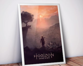 Horizon Zero Dawn Poster | Video Game Poster | High Quality Matte Print | Open World Gaming Wall Art | Adventure Decor | Free USA Shipping