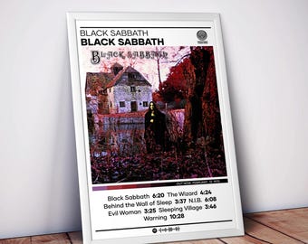 Black Sabbath Poster | Album Cover Poster | 4 Farben | Hochwertige Drucke | Schwermetall-Wand-Dekor | Musik Geschenke | Kostenloser USA Versand