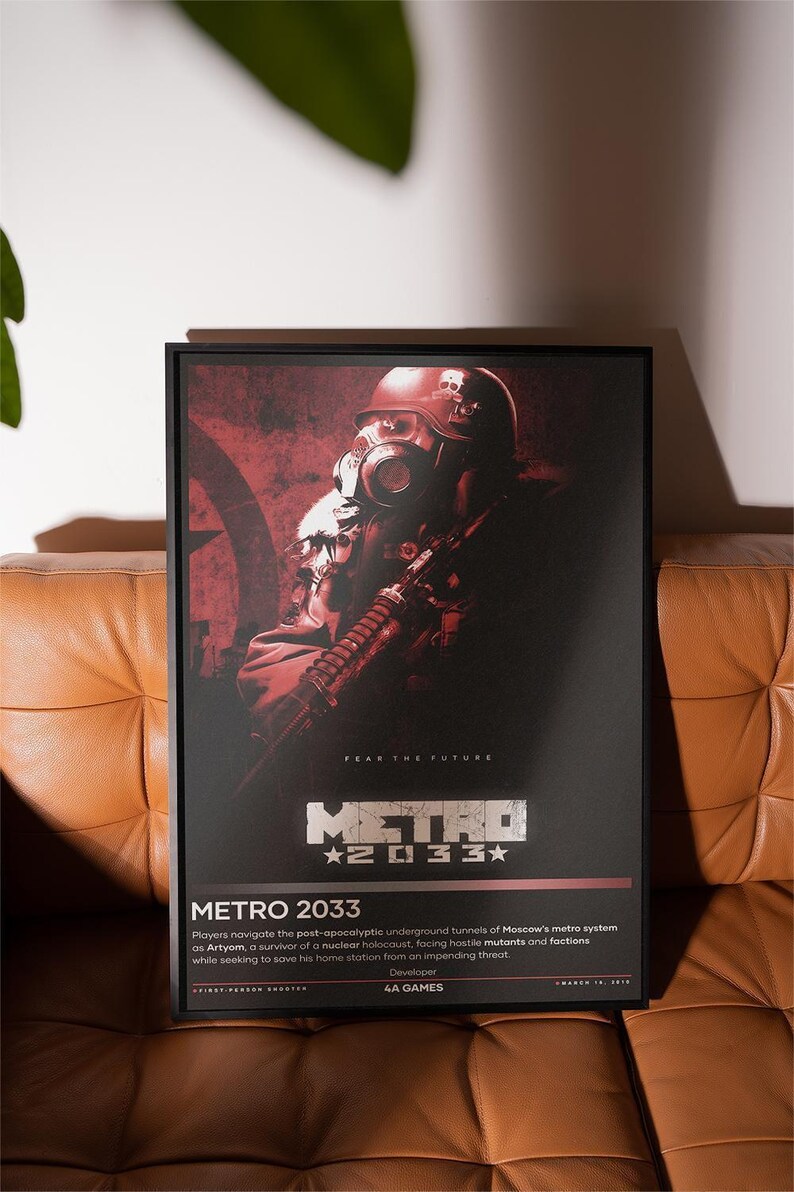 Metro 2033 Poster | Sci-fi Gaming Wall Art | Post-apocalyptic Artwork ...