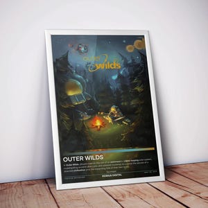 Outer Wilds Poster | Video Game Poster | 4 Colors | High Quality Matte Print | Sci-Fi Adventure Wall Art | Gamer Gifts | Free USA Shipping