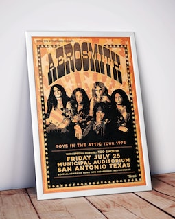 Aerosmith 1975 Tour Poster | Toys in the Attic Art | Rock Concert