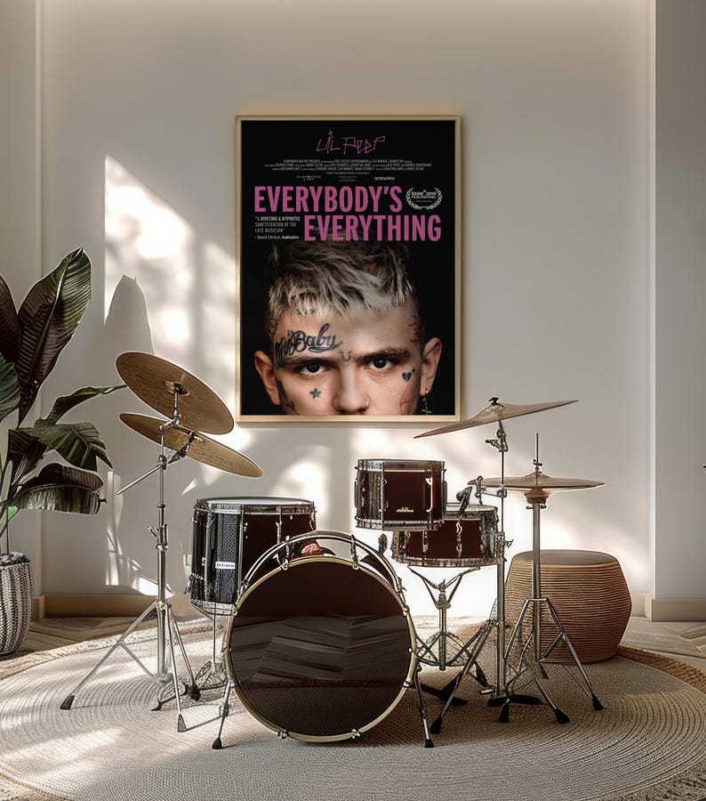 Lil Peep Everybody’s Everything Poster | Hip-hop Wall Art | Emo Rap ...