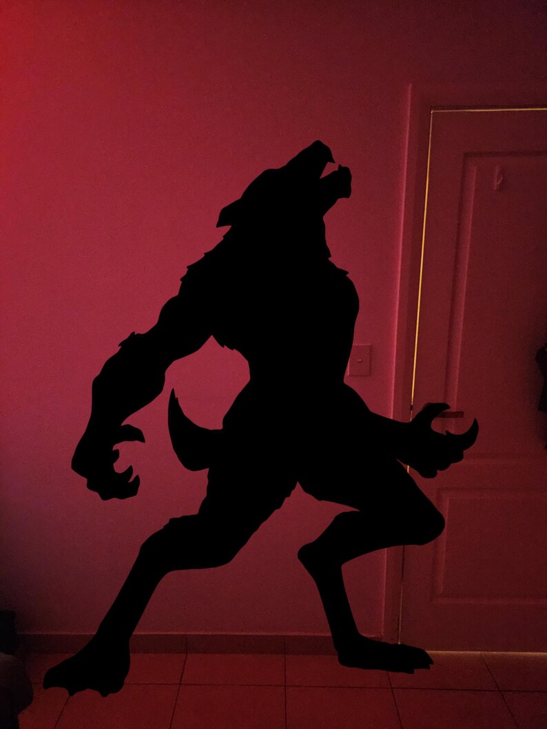Werewolf 6ft Template Printable Trace and Cut Halloween Silhouette