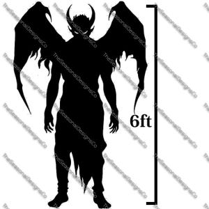 Demon 6ft Template Printable trace and Cut Halloween Silhouette Decor Templates / Stencils. PDF