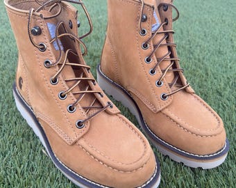 NEUE Carhartt 6-Zoll-Wedge-Arbeitsstiefel für Frauen Moc Toe Weizen