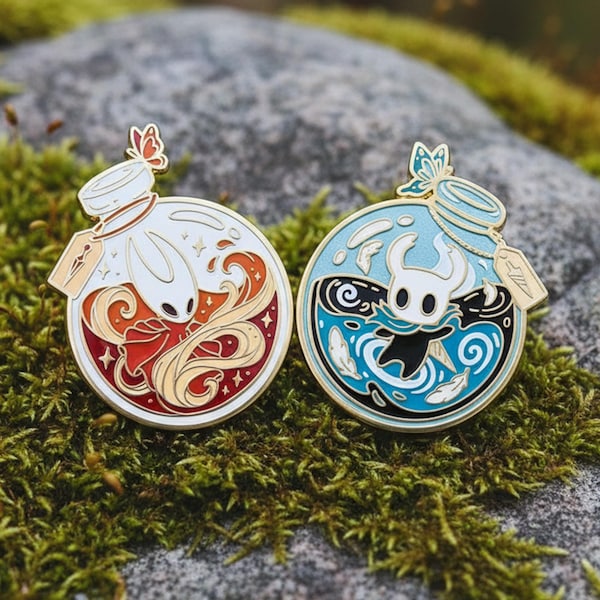 Hollow Knight & Silksong Enamel Pins - Hornet and The Knight